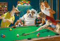 {{ product_title }} Fine Art Print | {{ product_vendor }} Jakero77 Arthur Sarnoff - Jack the Ripper Dogs Playing Pool 1940s Signed - 17" x 22" Print Art Print  Jakero77