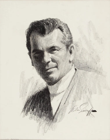 {{ product_title }} Fine Art Print | {{ product_vendor }} Jakero77 Arthur Sarnoff - Julius Boros Portrait (1950s) Signed - 17" x 22" Fine Art Print Art Print  Jakero77