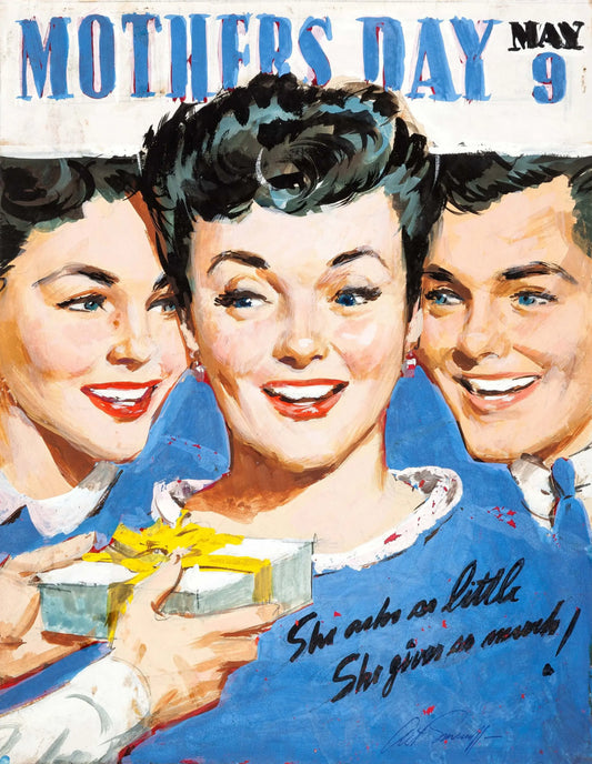 {{ product_title }} Fine Art Print | {{ product_vendor }} Jakero77 Arthur Sarnoff - Mother's Day Vintage Advertisement 1950s Signed - 17"x22" Print Art Print  Jakero77