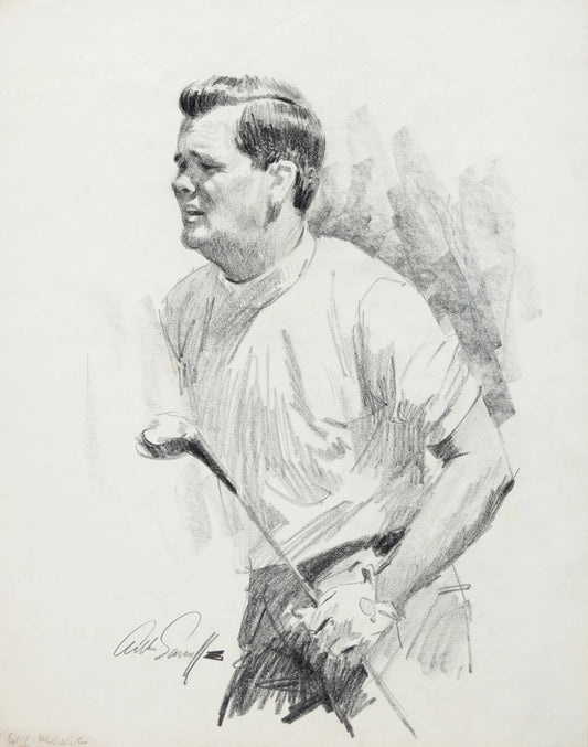 {{ product_title }} Fine Art Print | {{ product_vendor }} Jakero77 Arthur Sarnoff - Pro Golfer Gay Brewer 1960s Signed - 17" x 22" Fine Art Print Art Print  Jakero77