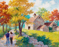 {{ product_title }} Fine Art Print | {{ product_vendor }} Jakero77 Arthur Sarnoff - Rustic Rhapsody Romance 1950s Signed - 17" x 22" Fine Art Print Art Print  Jakero77