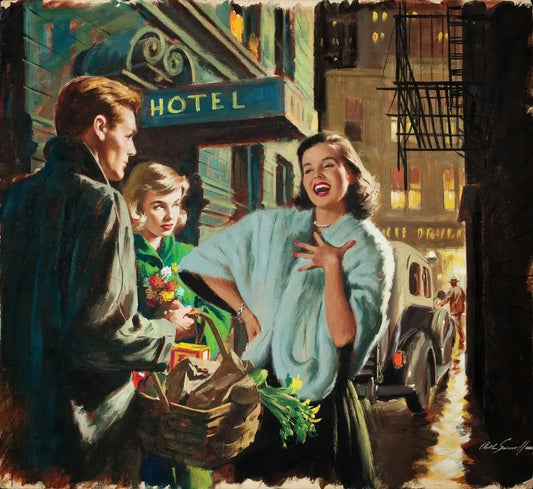 {{ product_title }} Fine Art Print | {{ product_vendor }} Jakero77 Arthur Sarnoff - Sing a Song of Sixpence 1950s Signed - 17" x 22" Fine Art Print Art Print  Jakero77