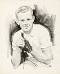 {{ product_title }} Fine Art Print | {{ product_vendor }} Jakero77 Arthur Sarnoff - Sketch Bruce Devlin Golf Tournament 1960s Signed - 17"x22" Print Art Print  Jakero77