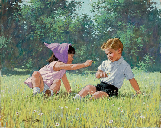{{ product_title }} Fine Art Print | {{ product_vendor }} Jakero77 Arthur Sarnoff - The Bold and the Timid 1960s Signed - 17" x 22" Fine Art Print Art Print  Jakero77