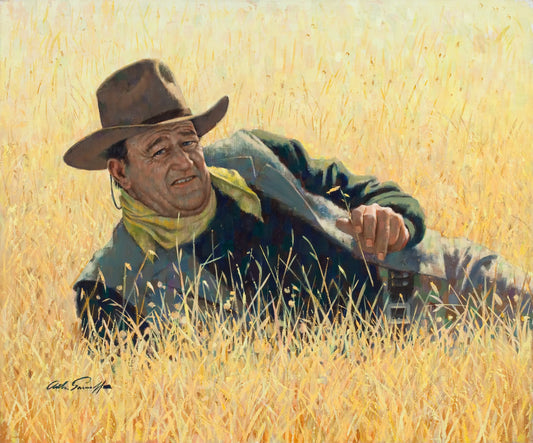 {{ product_title }} Fine Art Print | {{ product_vendor }} Jakero77 Arthur Sarnoff - The Duke John Wayne Western 1960s Signed - 17" x 22" Art Print Art Print  Jakero77