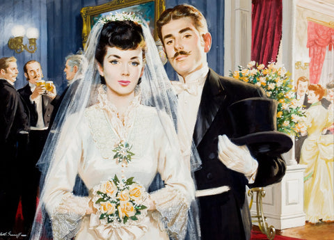 {{ product_title }} Fine Art Print | {{ product_vendor }} Jakero77 Arthur Sarnoff - The Right Girl, The Right Beer Wedding 1950s Signed - 17" x 22" Print Art Print  Jakero77
