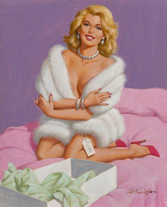 {{ product_title }} Fine Art Print | {{ product_vendor }} Jakero77 Arthur Sarnoff - To My Love, Blonde Pin-Up Girl Signed - 17" x 22" Fine Art Print Art Print  Jakero77
