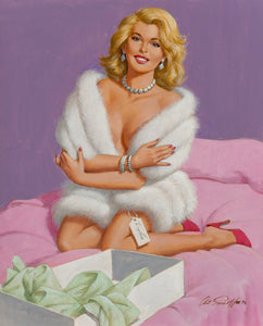 {{ product_title }} Fine Art Print | {{ product_vendor }} Jakero77 Arthur Sarnoff - To My Love, Blonde Pin-Up Girl Signed - 17" x 22" Fine Art Print Art Print  Jakero77