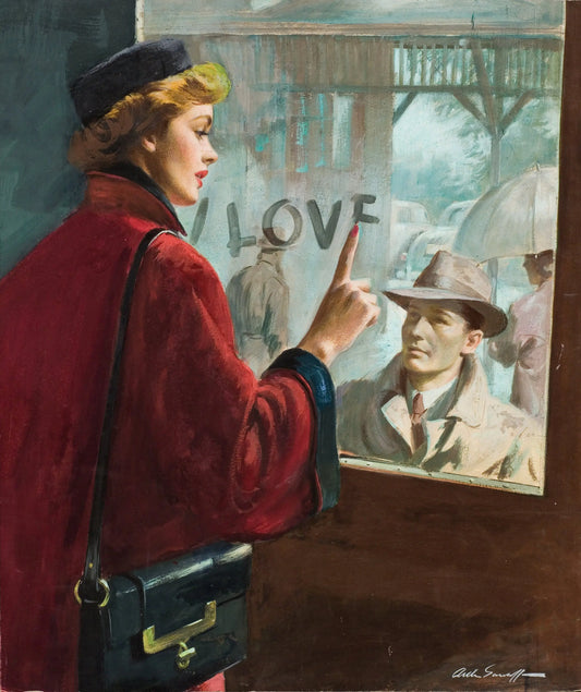 {{ product_title }} Fine Art Print | {{ product_vendor }} Jakero77 Arthur Sarnoff - Where Love Begins (1951) Signed - 17" x 22" Fine Art Print Art Print  Jakero77