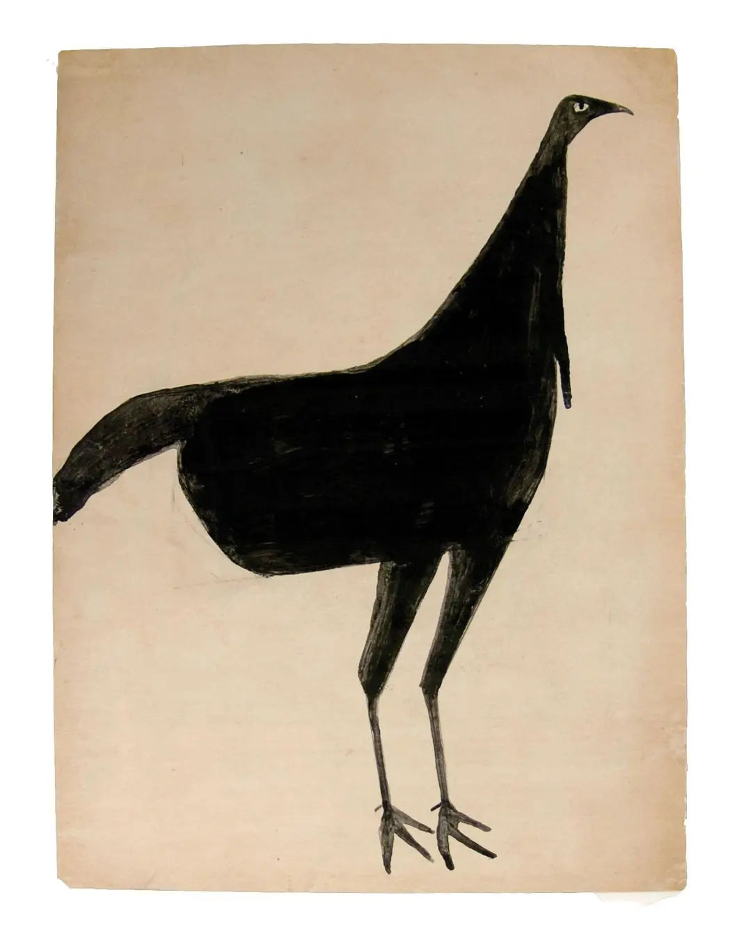 {{ product_title }} Fine Art Print | {{ product_vendor }} Jakero77 Bill Traylor - Black Turkey (1939-42) - 17" x 22" Fine Art Print Art Print  Jakero77