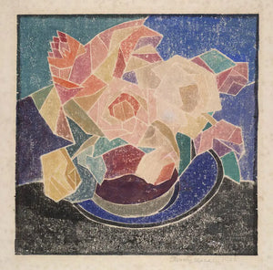 {{ product_title }} Fine Art Print | {{ product_vendor }} Jakero77 Blanche Lazzell - June Roses (1926) Signed - 17" x 22" Fine Art Print Art Print  Jakero77