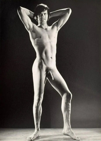 {{ product_title }} Fine Art Print | {{ product_vendor }} Jakero77 Bruce Bellas 1960s Nude Male Gay Interest Homoerotic - 17" x 22" Fine Art Print -1732 Art Print  Jakero77