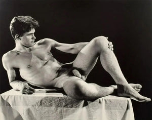 {{ product_title }} Fine Art Print | {{ product_vendor }} Jakero77 Bruce Bellas Good Looking Nude Male Gay Interest Vintage - 17" x 22" Art Print - 1820 Art Print  Jakero77
