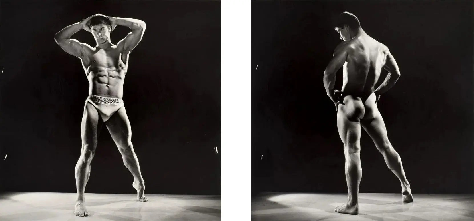 {{ product_title }} Fine Art Print | {{ product_vendor }} Jakero77 Bruce Bellas Nude Male Butt Physique Vintage Gay Interest - 17"x22" Fine Art Print - 1968 Art Print  Jakero77