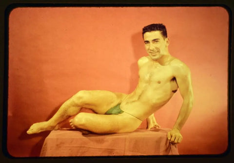 {{ product_title }} Fine Art Print | {{ product_vendor }} Jakero77 Bruce Bellas Vintage 1960s Gay Nude Male in Loin Cloth - 17" x 22" Fine Art Print - 2040 Art Print  Jakero77