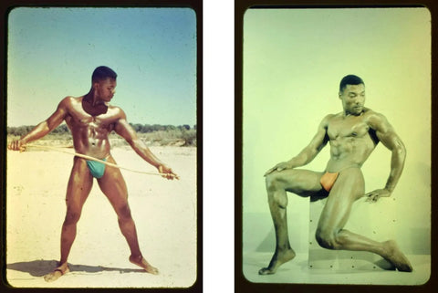 {{ product_title }} Fine Art Print | {{ product_vendor }} Jakero77 Bruce Bellas Vintage Black Man in Loin Cloth Gay Interest - 17"x22" Print - 1946 Art Print  Jakero77