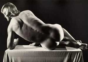 {{ product_title }} Fine Art Print | {{ product_vendor }} Jakero77 Bruce Bellas Vintage Nude Blonde Guy Butt Homoerotic Gay - 17"x22" Fine Art Print -1771 Art Print  Jakero77