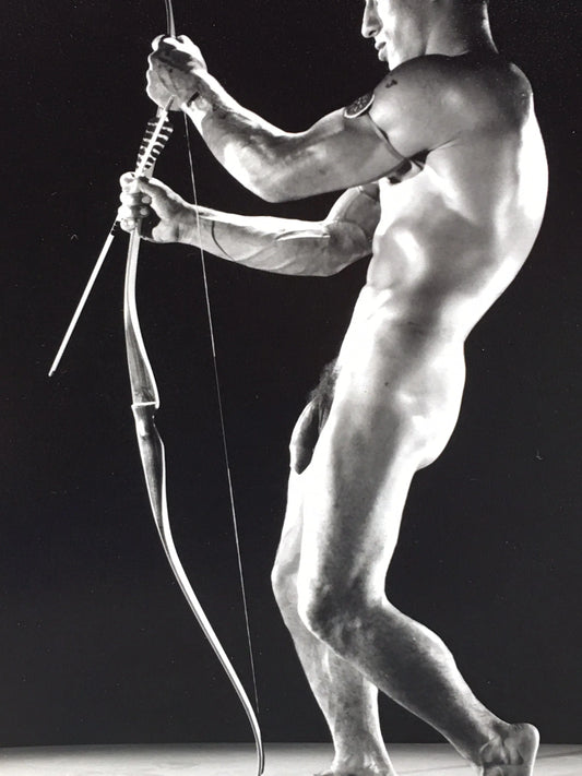 {{ product_title }} Fine Art Print | {{ product_vendor }} Jakero77 Bruce Bellas of LA 1960s Nude John Manning Bow Arrow Gay Interest Homoerotic - 17"x22" Print - 2123 Art Print  Jakero77