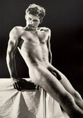 {{ product_title }} Fine Art Print | {{ product_vendor }} Jakero77 Bruce Bellas of LA Good Looking Nude Guy Leaning Back - 17" x 22" Fine Art Print - 1854 Art Print  Jakero77
