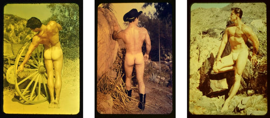 {{ product_title }} Fine Art Print | {{ product_vendor }} Jakero77 Bruce Bellas of LA Nude Cowboy Butts Male Gay Interest - 17"x22" Fine Art Print - 1951 Art Print  Jakero77