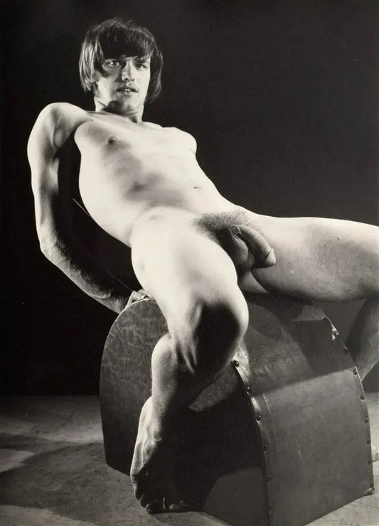 {{ product_title }} Fine Art Print | {{ product_vendor }} Jakero77 Bruce Bellas of LA Nude Male Leaning Back Gay Interest - 17" x 22" Fine Art Print - 1748 Art Print  Jakero77