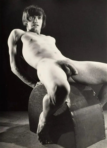 {{ product_title }} Fine Art Print | {{ product_vendor }} Jakero77 Bruce Bellas of LA Nude Male Leaning Back Gay Interest - 17" x 22" Fine Art Print - 1748 Art Print  Jakero77