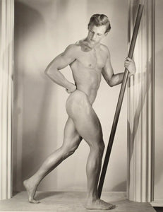 {{ product_title }} Fine Art Print | {{ product_vendor }} Jakero77 Bruce Bellas of LA Nude Male Physique Gay Interest Thong - 17"x22" Fine Art Print - 2027 Art Print  Jakero77