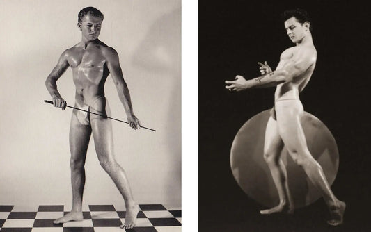 {{ product_title }} Fine Art Print | {{ product_vendor }} Jakero77 Bruce Bellas of LA Vintage Homoerotic Nude Males Artistic Poses Gay Interest - 17" x 22" Art Print - 2056 Art Print  Jakero77