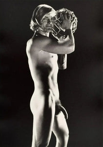 {{ product_title }} Fine Art Print | {{ product_vendor }} Jakero77 Bruce Bellas of LA Vintage Nude Male Side View Gay Interest - 17" x 22" Art Print - 1768 Art Print  Jakero77