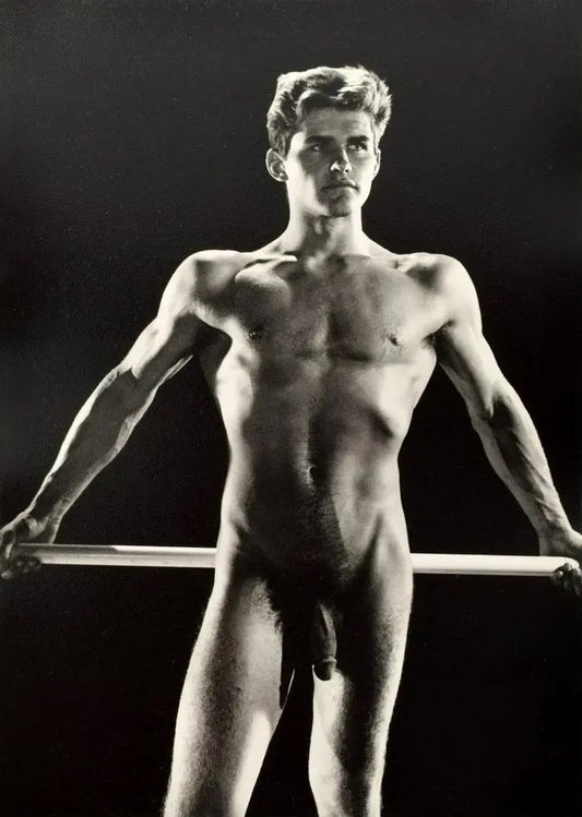 {{ product_title }} Fine Art Print | {{ product_vendor }} Jakero77 Bruce Bellas of LA Vintage Nude Male Standing Homoerotic - 17"x22" Fine Art Print - 1858 Art Print  Jakero77