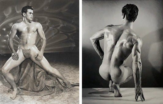 {{ product_title }} Fine Art Print | {{ product_vendor }} Jakero77 Bruce Bellas of LA Vintage Nude Males Butt Artistic Gay Interest - 17"x22" Print - 2128 Art Print  Jakero77