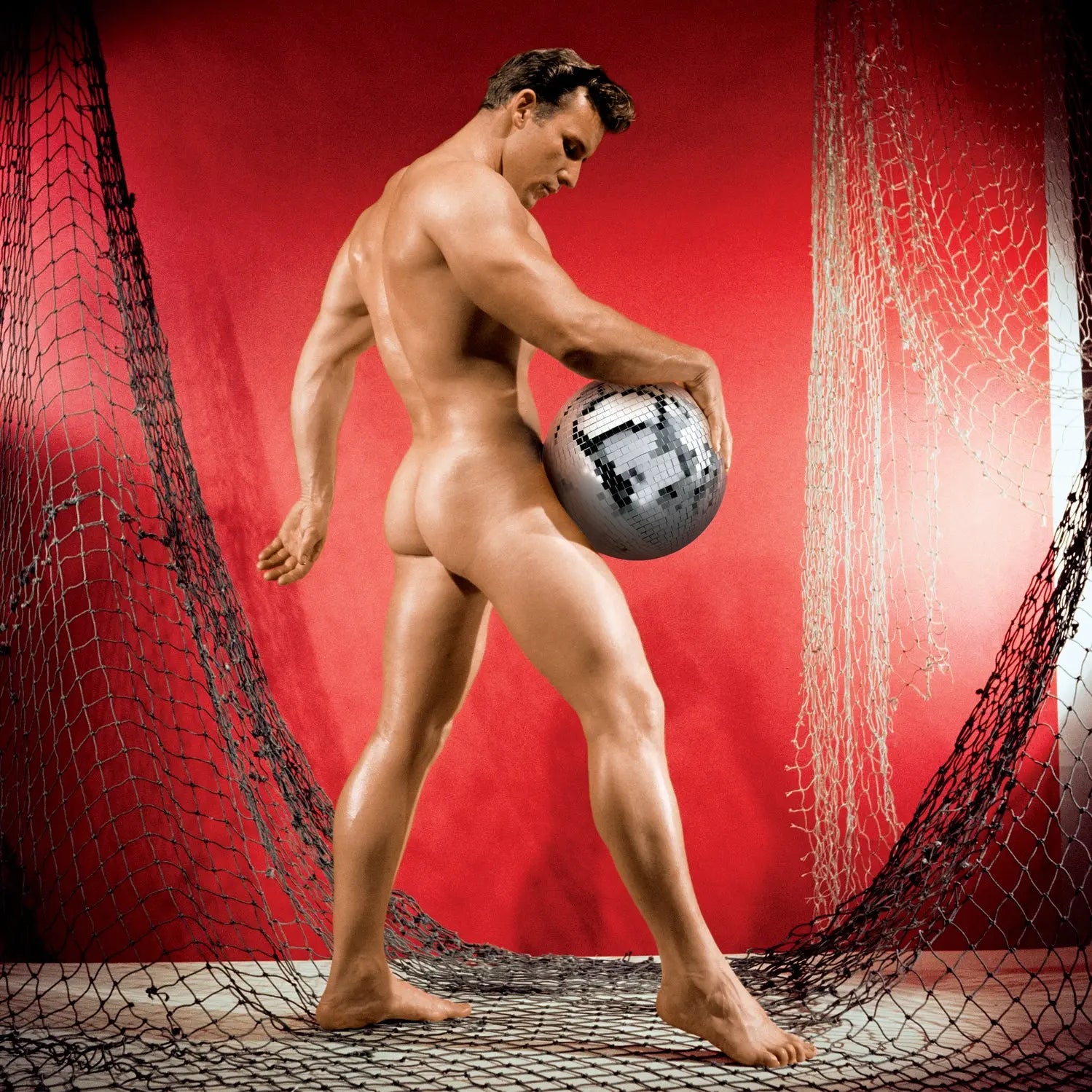 {{ product_title }} Fine Art Print | {{ product_vendor }} Jakero77 Bruce of LA - Don Fuller Nude Butt Muscle Disco Ball Gay Interest 1960s - 17"x22" Fine Art Print Art Print  Jakero77