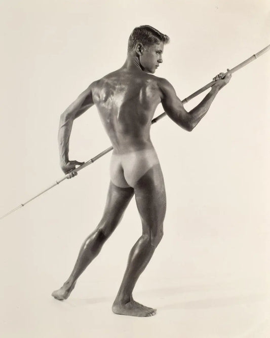 {{ product_title }} Fine Art Print | {{ product_vendor }} Jakero77 Bruce of LA - Mark Nixon Nude Butt Tan Lines Vintage Gay - 17"x22" Fine Art Print Art Print  Jakero77