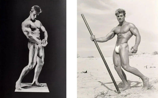 {{ product_title }} Fine Art Print | {{ product_vendor }} Jakero77 Bruce of LA Muscle Blonde Male Posing Bodybuilder Vintage Gay Interest - 17"x22" Fine Art Print - 1960 Art Print  Jakero77