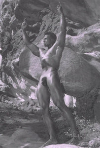 {{ product_title }} Fine Art Print | {{ product_vendor }} Jakero77 Bruce of LA - Nude Black Male Cock Outdoors Gay Interest 1960s - 17" x 22" Fine Art Print Art Print  Jakero77