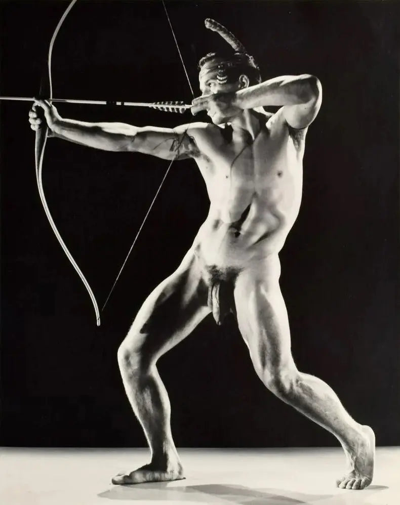 {{ product_title }} Fine Art Print | {{ product_vendor }} Jakero77 Bruce of LA Nude Male Bow and Arrow Vintage Gay Interest - 17"x22" Fine Art Print - 1818 Art Print  Jakero77