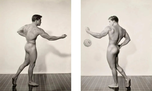 {{ product_title }} Fine Art Print | {{ product_vendor }} Jakero77 Bruce of LA Nude Male Butt Artsy Posing Homoerotic Vintage Gay Interest - 17"x22" Fine Art Print - 1965 Art Print  Jakero77