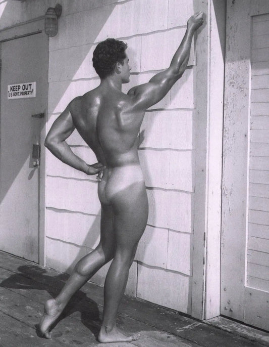 {{ product_title }} Fine Art Print | {{ product_vendor }} Jakero77 Bruce of LA - Nude Male Butt Beach House 1960s Gay Interest - 17"x22" Art Print Art Print  Jakero77