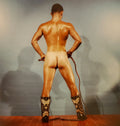 {{ product_title }} Fine Art Print | {{ product_vendor }} Jakero77 Bruce of LA - Nude Male Butt Cowboy Boots Bullwhip 1960s Gay - 17" x 22" Print Art Print  Jakero77