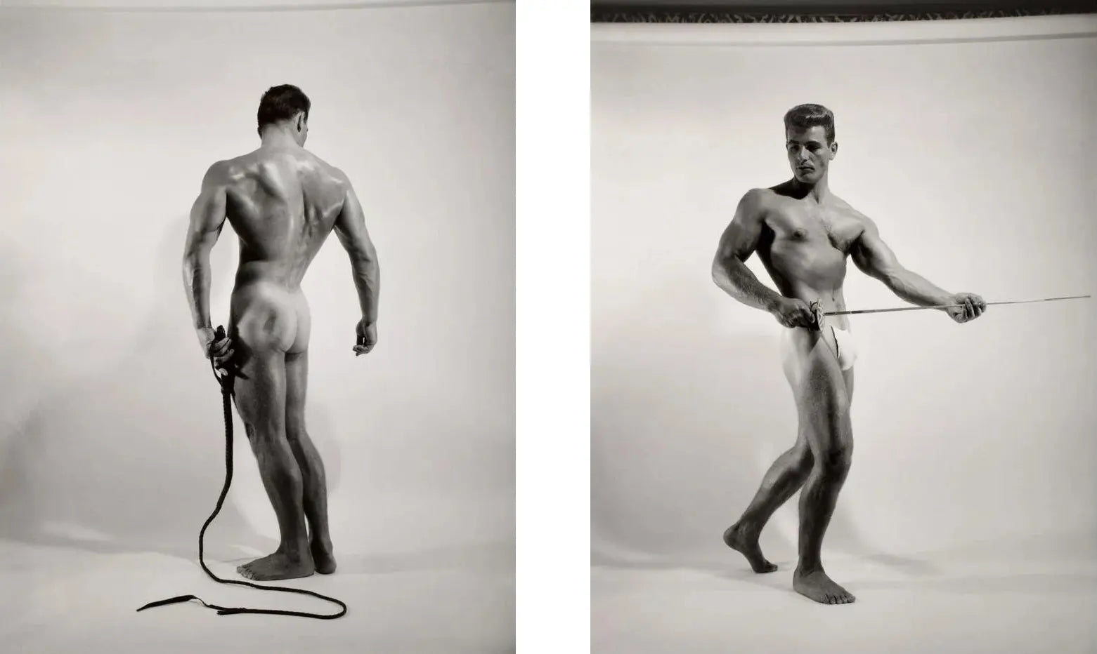 {{ product_title }} Fine Art Print | {{ product_vendor }} Jakero77 Bruce of LA Nude Male Butt Whip & Sword Vintage Gay Interest - 17"x22" Fine Art Print - 1959 Art Print  Jakero77