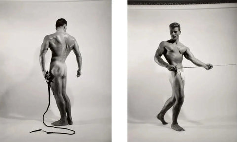 {{ product_title }} Fine Art Print | {{ product_vendor }} Jakero77 Bruce of LA Nude Male Butt Whip & Sword Vintage Gay Interest - 17"x22" Fine Art Print - 1959 Art Print  Jakero77
