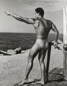 {{ product_title }} Fine Art Print | {{ product_vendor }} Jakero77 Bruce of LA - Nude Male Lifeguard Butt Ocean Sand Gay 1960s - 17" x 22" Art Print Art Print  Jakero77