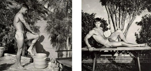 {{ product_title }} Fine Art Print | {{ product_vendor }} Jakero77 Bruce of LA Nude Male Model Posing Outside Physique Vintage Gay Interest - 17"x22" Fine Art Print - 1969 Art Print  Jakero77