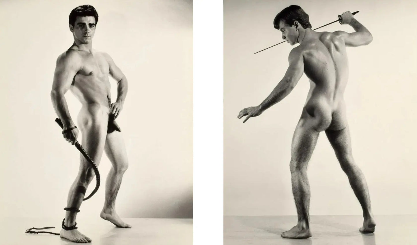 {{ product_title }} Fine Art Print | {{ product_vendor }} Jakero77 Bruce of LA Nude Male Models Sword Whip Butt Gay Interest - 17" x 22" Art Print - 1910 Art Print  Jakero77