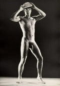 {{ product_title }} Fine Art Print | {{ product_vendor }} Jakero77 Bruce of LA Nude Male Standing Cowboy Hat Gay Interest - 17" x 22" Fine Art Print - 1763 Art Print  Jakero77