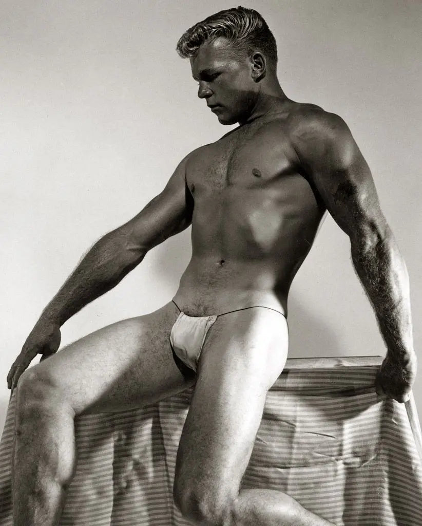 {{ product_title }} Fine Art Print | {{ product_vendor }} Jakero77 Bruce of LA Nude Male in Loin Cloth Shadows Gay Interest - 17" x 22" Fine Art Print - 2006 Art Print  Jakero77