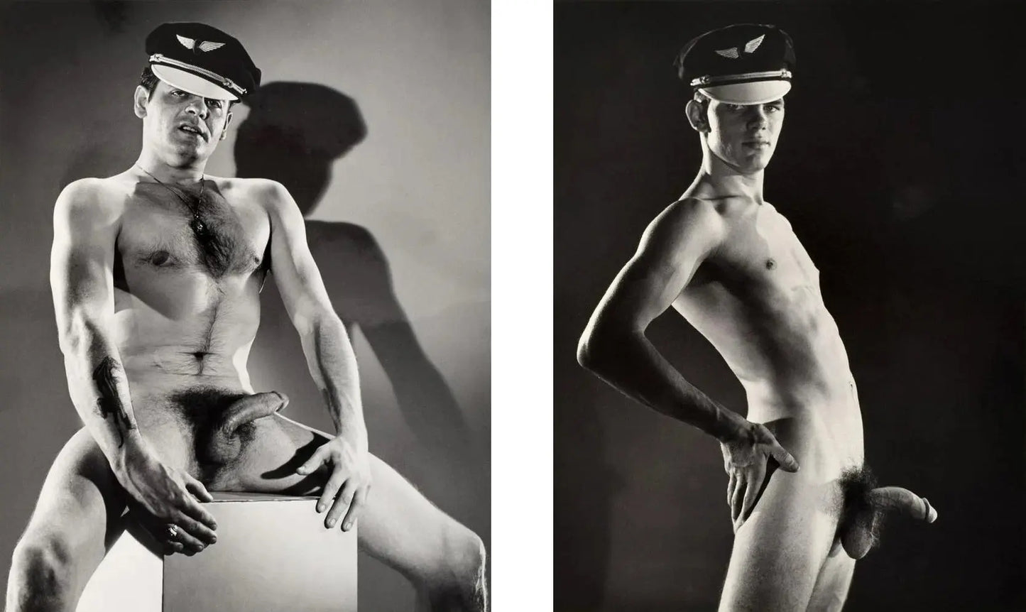 {{ product_title }} Fine Art Print | {{ product_vendor }} Jakero77 Bruce of LA Nude Officer Hard-on 1960s Homoerotic Vintage Gay Interest - 17"x22" Fine Art Print - 1981 Art Print  Jakero77