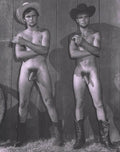 {{ product_title }} Fine Art Print | {{ product_vendor }} Jakero77 Bruce of LA - Two Nude Cowboys Smoking Cigarettes 1950s Gay Interest Homoerotic - 17" x 22" Fine Art Print Art Print  Jakero77