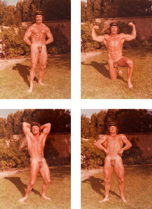 {{ product_title }} Fine Art Print | {{ product_vendor }} Jakero77 Bruce of LA Vintage 1960s Don Carter Nude Outside Bodybuilder Homoerotic Gay Interest - 17"x22" Fine Art Print - 2104 Art Print  Jakero77