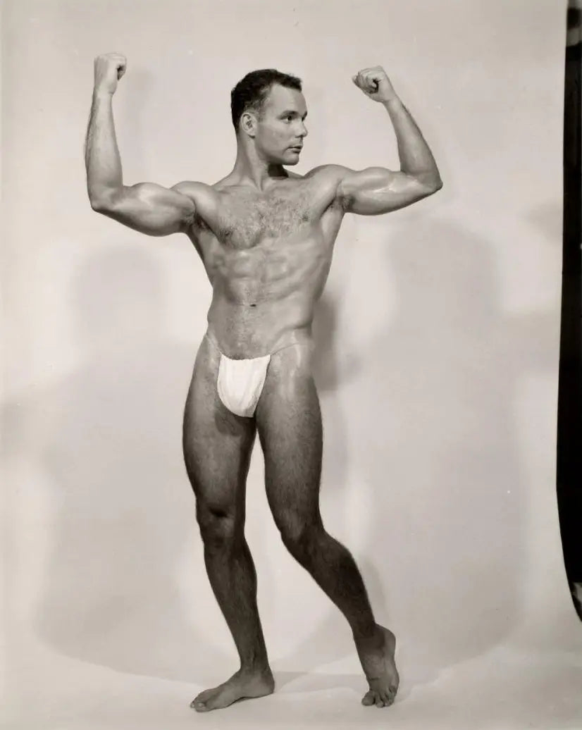 {{ product_title }} Fine Art Print | {{ product_vendor }} Jakero77 Bruce of LA Vintage Art Ullrich Nude Flexing Muscles Gay Interest - 17"x22" Print Art Print  Jakero77